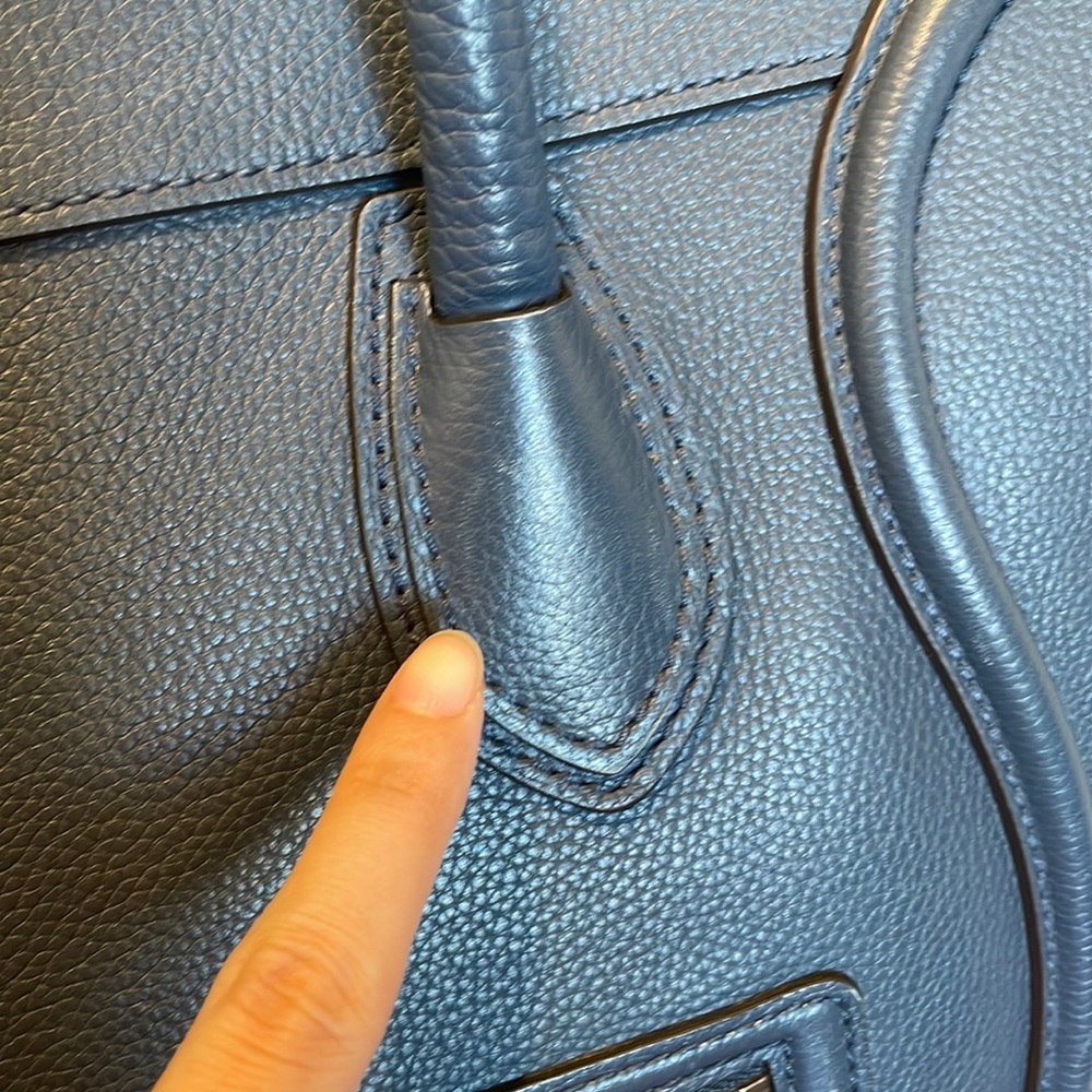 Authentic Celine navy blue mini luggage tote bag - Picture 6 of 15